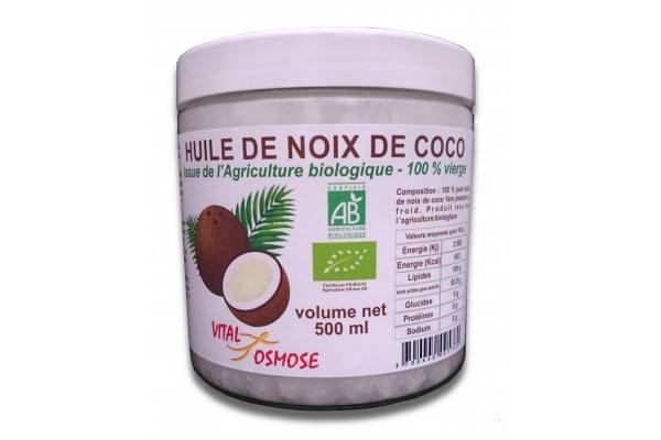 Huile de noix de coco vierge à 100 % pressée à froid PC