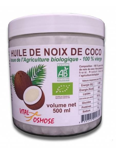 Huile de noix de coco bio vierge