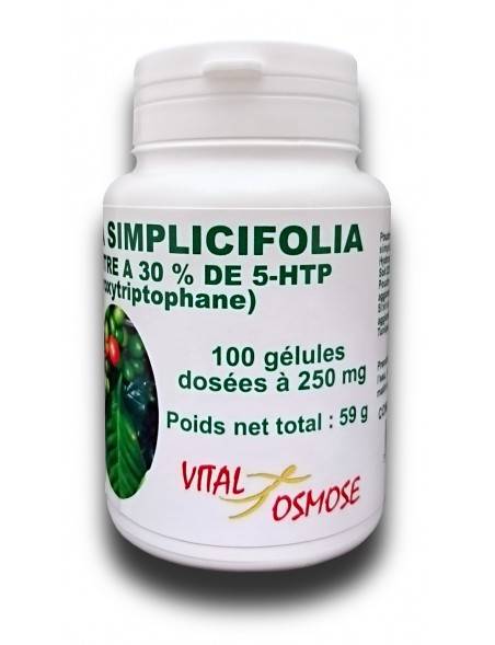 Griffonia simplicifolia L-5-HTP 180 gélules - Extrait Concentré - Djform -  Sérotonine naturelle